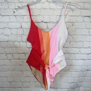 Size Medium one piece swimsuit by Beach Joy. Adjustable straps. Pink, or…
